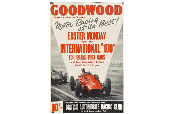 Original Goodwood 'Easter Monday 100' 1961 Promotional Poster