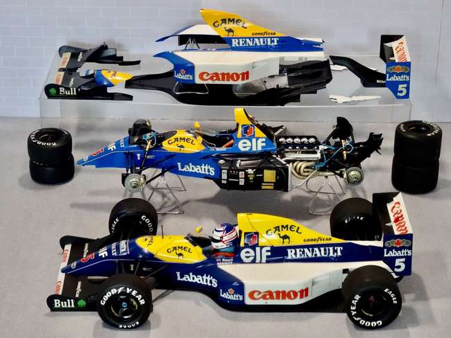 1/12 Scale Exploded Models of the 1992 Williams FW14B RED 5 driven by Nigel Mansell