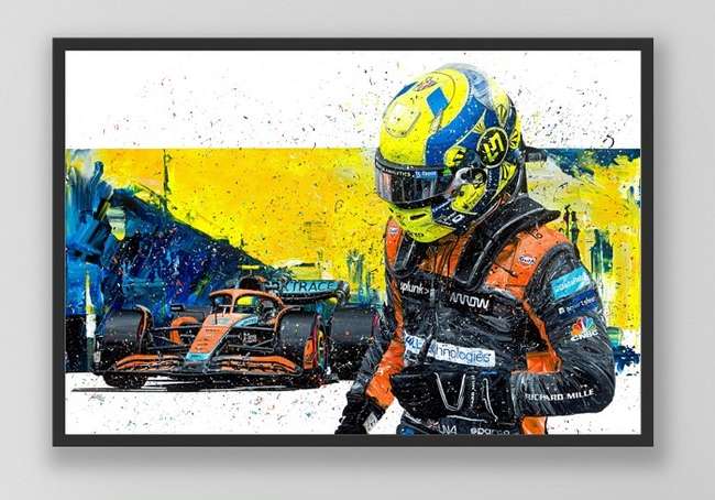 Framed Lando Norris-signed 2022 Limited Edition Print 