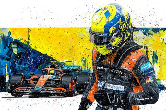 Framed Lando Norris-signed 2022 Limited Edition Print 
