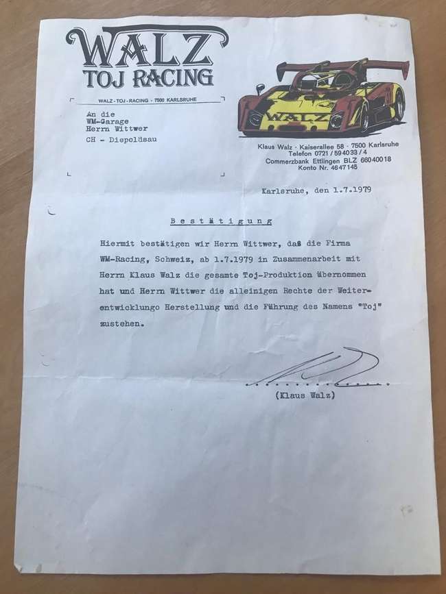 1978 TOJ Formula 2 Project-Auction Lot