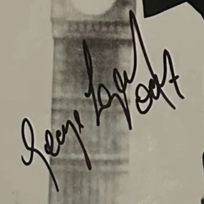 A Rare, Genuine and Hand-Signed George Lazenby 007 Autograph 