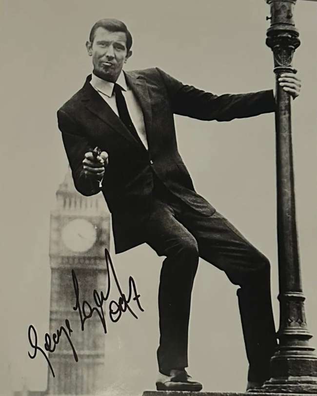 A Rare, Genuine and Hand-Signed George Lazenby 007 Autograph 