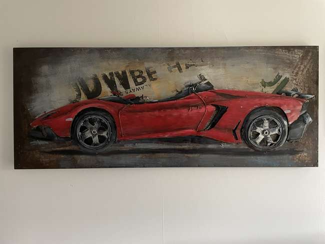 Lamborghini Aventador SV Roadster-Style Metal Wall Art