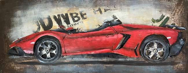 Lamborghini Aventador SV Roadster-Style Metal Wall Art