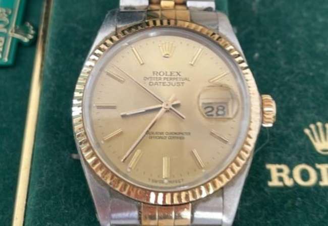 Gentleman's Rolex Datejust Bi-Metal Watch 