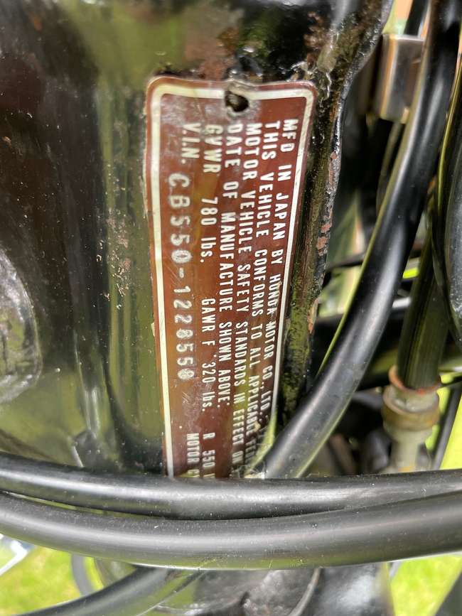 1974 Honda CB550 K1 550 Four 544cc-Sold