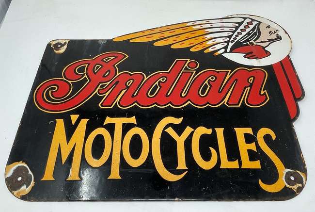 Indian Motocycles Enamel Sign