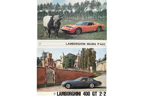 A Pair of Rare 1960s Lamborghini Dealership Brochures-For Sale