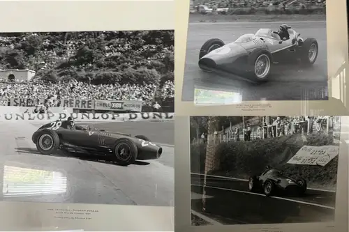 A Trio of Monochrome Images of 1950s Formula 1 Heroes-For Sale