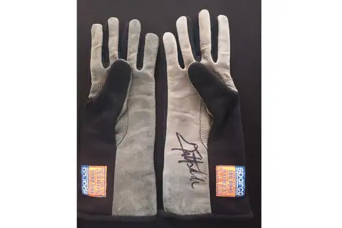 Pair of Sparco Nomex Race Gloves Signed by the Formula 1 Leg-For Sale
