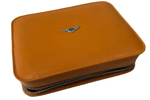 Pigskin Leather Motoring Vanity And Grooming Case-For Sale