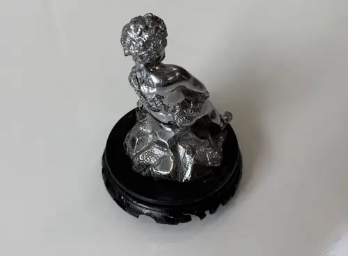 Late 1920s Chrome-Plated Cherub Accessory Mascot-For Sale