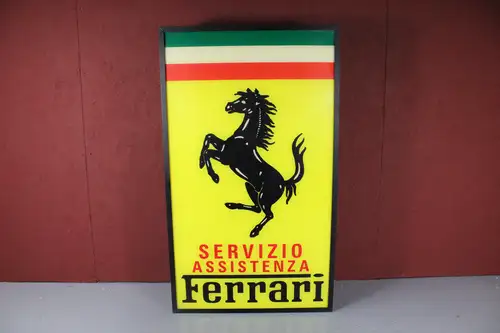 1980s 'Ferrari Servizio Assistenza' Large Illuminated Sign-For Sale