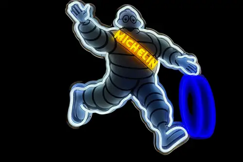 Illuminated Michelin Bibendum Sign-For Sale
