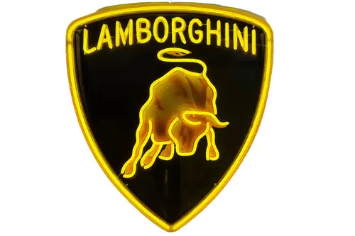 'Lamborghini' Tribute LED Wall Sign-For Sale