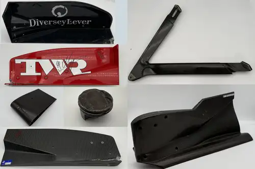 An Interesting Selection of Formula 1 Body Parts Collected by a Senior Enginneer Over the Decades