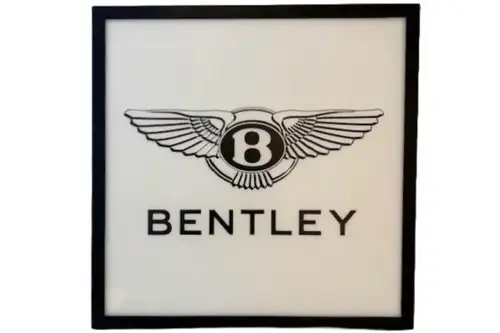 LED Illuminated 'Bentley' Metal Framed Sign-For Sale