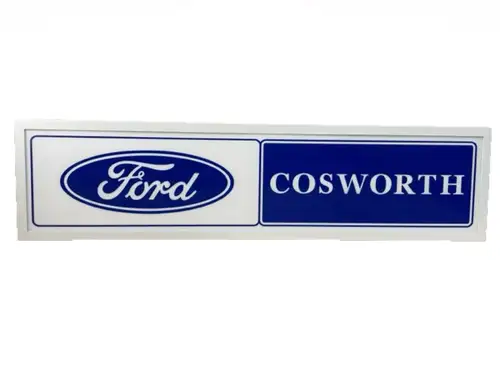 Rectangular 'Ford Cosworth' Metal Framed LED Illuminated Sig-For Sale