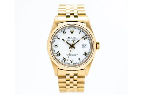 1991 Rolex Datejust 18ct 16248 Yellow Gold on Jubilee Bracel-For Sale