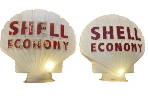 A Pair of Shell Petrol Pump Globes-For Sale