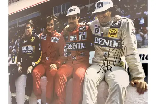 Wall of Champions Signed by Alain Prost, Nigel Mansell CBE a-Sold