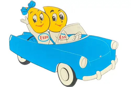 Mr and Mrs Drip Road Trip Hand Painted to Sculptured Wooden Board