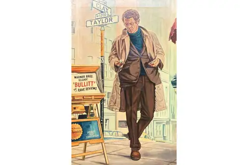 Acrylic on Canvas Steve McQueen Image from the Film Bullitt-Sold