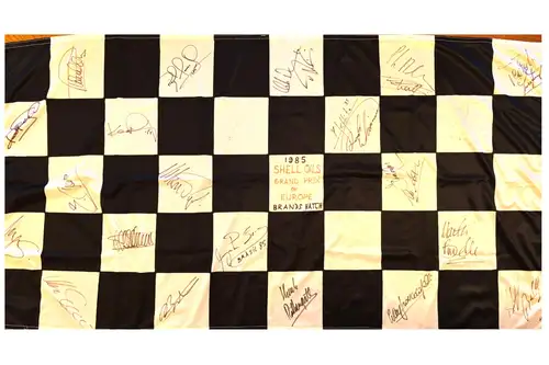 1985 European Grand Prix Multi-Signed (Including Ayton Senna-For Sale