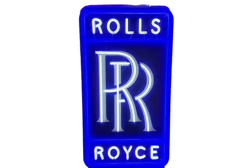 'Rolls-Royce' Homage Illuminated Sign-For Sale