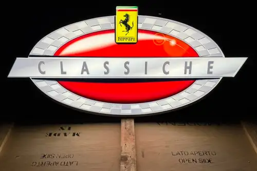 Official Large Ferrari Classiche Illuminated Sign Produced B-For Sale