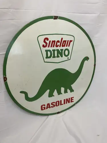 Sinclair Dino Enamel Sign-Sold