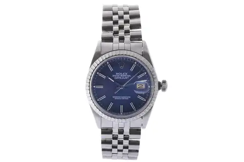 Rolex Datejust 1986 with Blue Dial with Original Box and Pap-For Sale