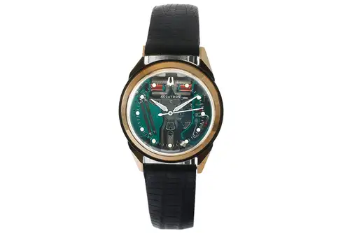 Bulova Accutron Spaceview Rare 18ct Gold with Box-For Sale