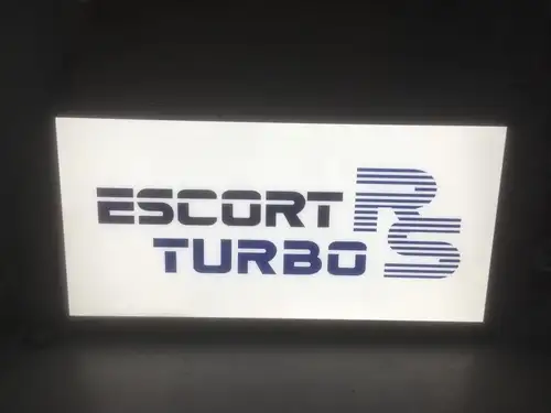 'Ford Escort RS Turbo' Illuminated Sign-Sold