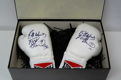 Charity Lot - Signed Frank Bruno Boxing Gloves-Sold