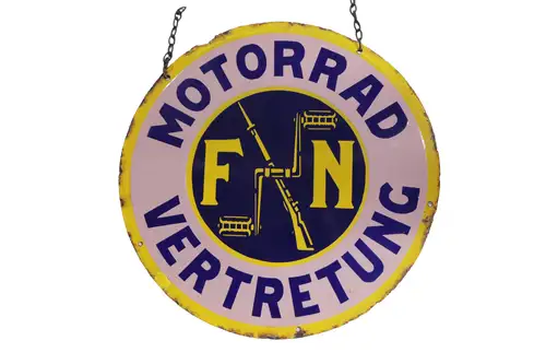 FN Motorrad Vertretung Enamel Sign-For Sale