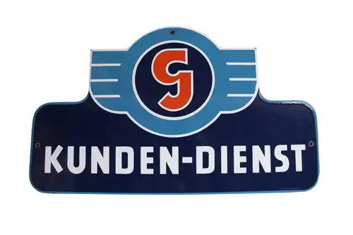 1950s Goggomobil Kunden-Dienst Enamel Sign-For Sale