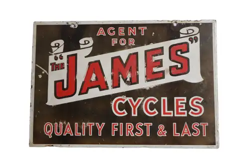 James Cycles Enamel Sign-For Sale