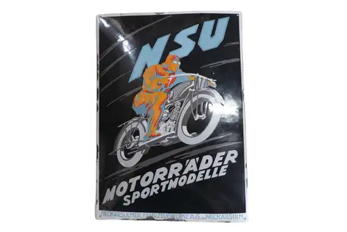 NSU Motorrader Sportmodelle Enamel Sign-For Sale