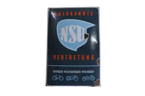 1930s NSU Annerkante Enamel Sign-For Sale