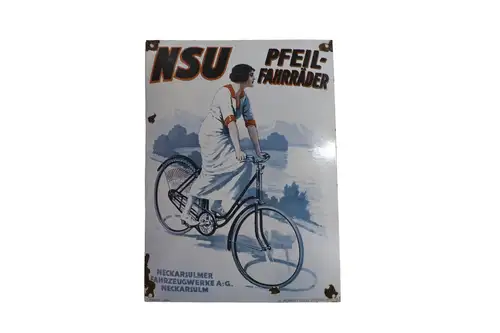 1920s NSU Pfeil Bicycle Enamel Sign-For Sale
