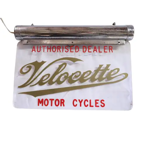Velocette Light Box Showroom Sign-For Sale