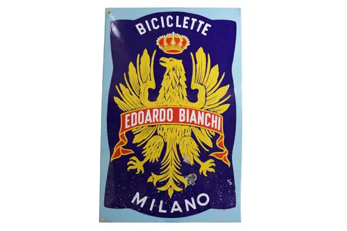 1950s Bianchi Enamel Moto Service Enamel Sign-For Sale