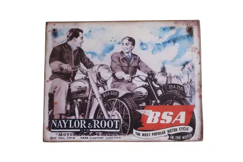 BSA Enamel Sign Naylor & Root-For Sale