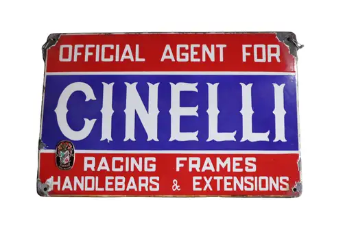 Cinelli Racing Frames Enamel Sign-For Sale