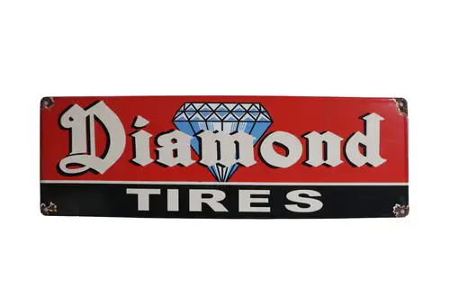 Diamond Tires Enamel Sign-For Sale