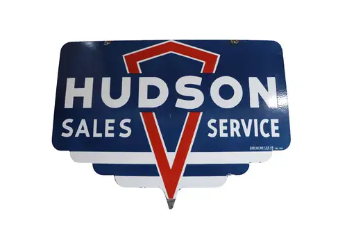 Hudson Sales and Service Enamel Sign-For Sale