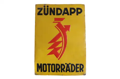 1920s Zundapp Motorrader Pressed Tin Sign-For Sale