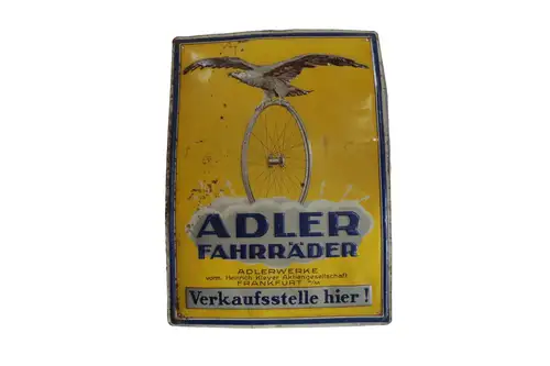 Adler Fahradder Enamel Sign-For Sale